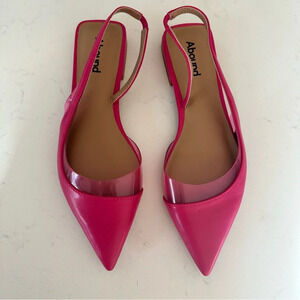 ABOUND Charlatan Clear Strap flats in pink size: 6